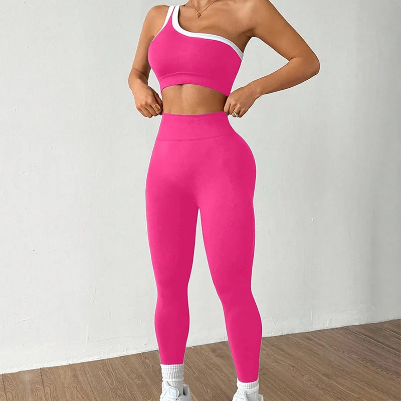 One-Shoulder Yoga Sports Bra Pants Set (Copy) (Copy) (Copy) (Copy)