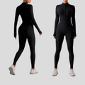 Activicci Women Fleece-Lined Zip-Up One-Piece Fitness Suit
