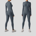 Activicci Women Fleece-Lined Zip-Up One-Piece Fitness Suit