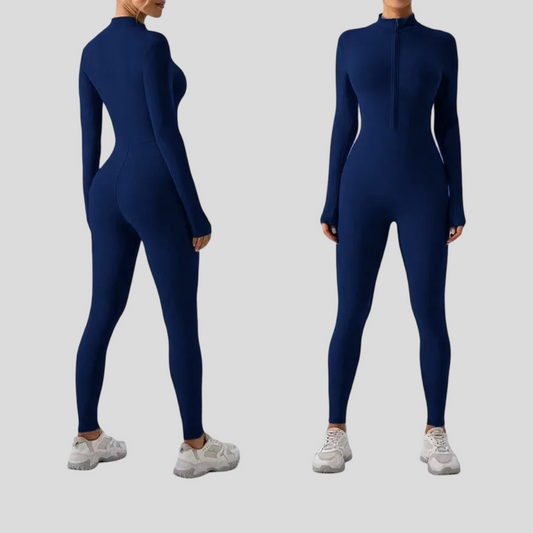 Activicci Women Fleece-Lined Zip-Up One-Piece Fitness Suit